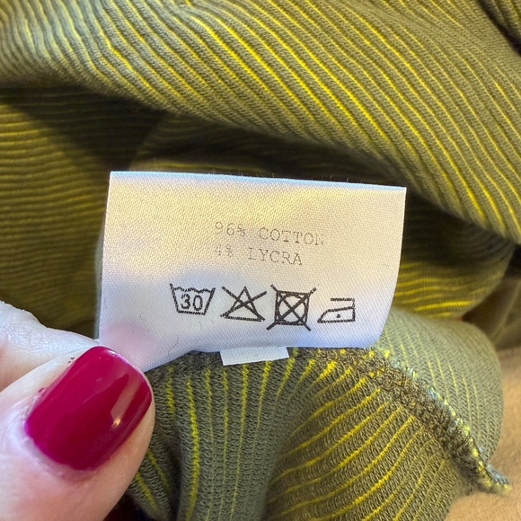 Knit Knit brand Roomy Sweater, Yellow/Green Plus/Reg/OS Made in Italy - Picture 7 of 7